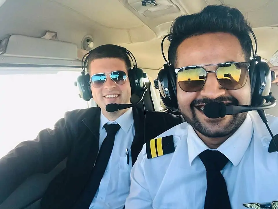 An Eagle Air Student In The Plane